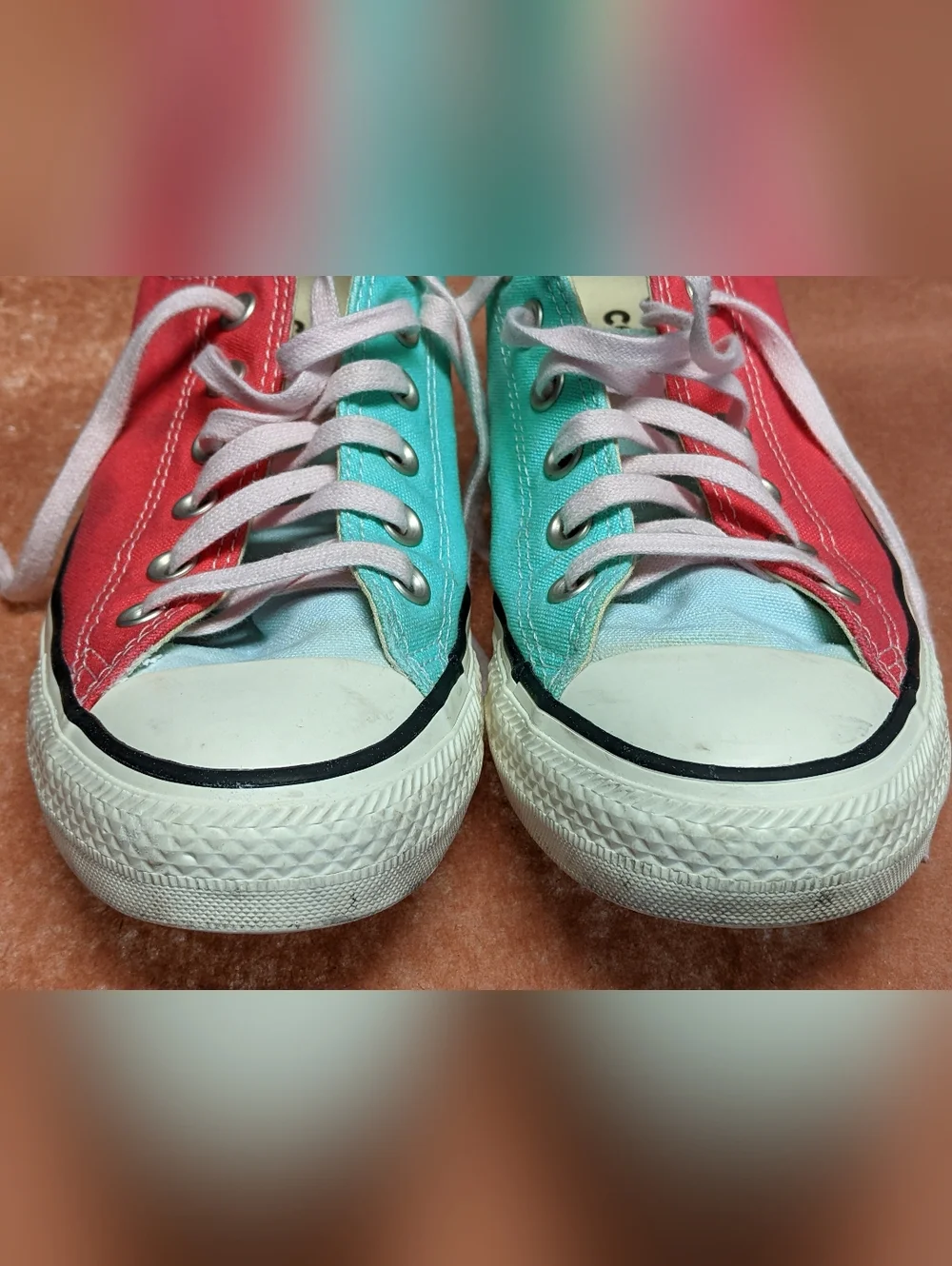 Converse All-Star Unisex Sneakers Pastel  Multi Colors - Used Fair - Picture 10 of 12